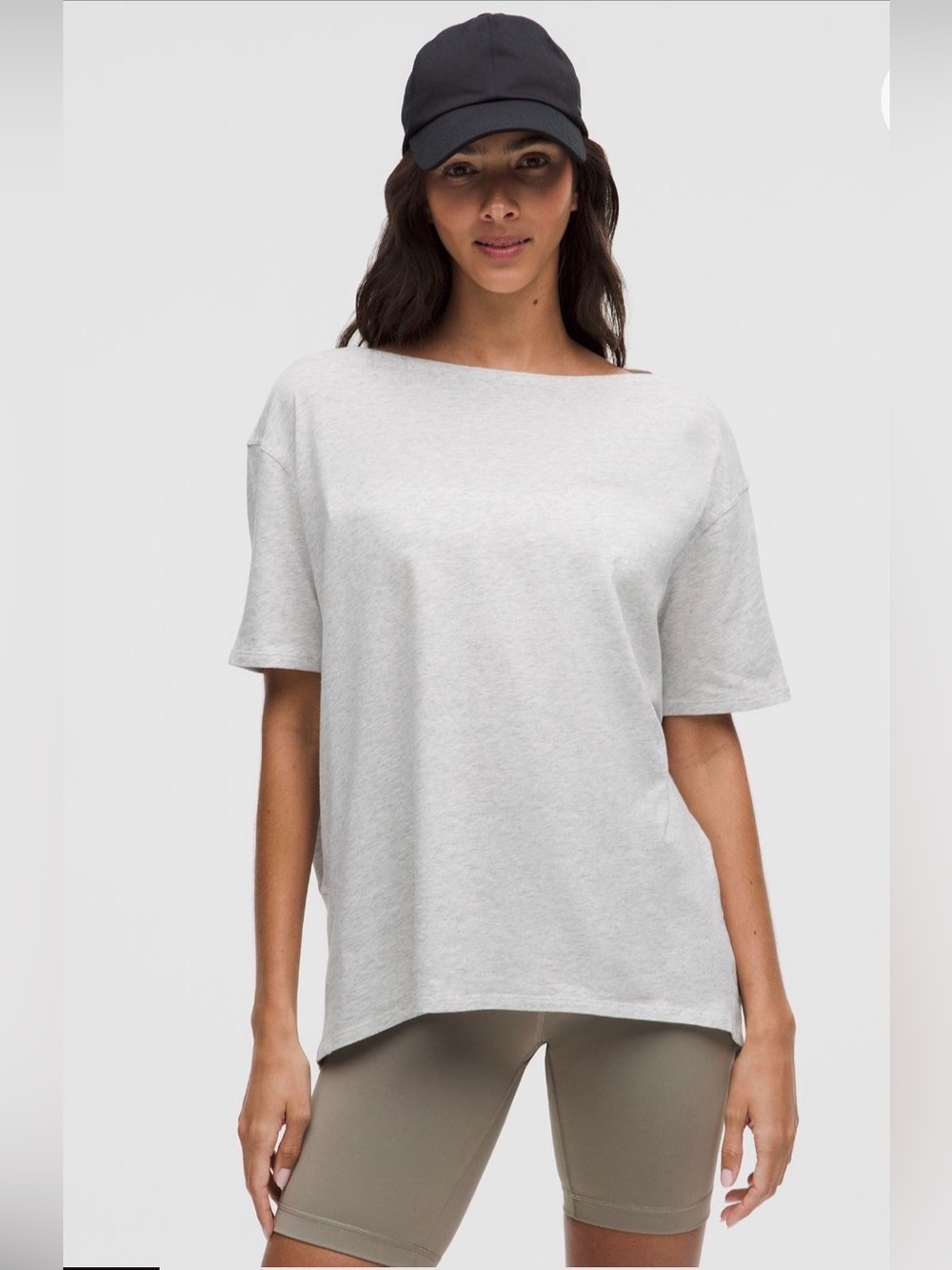 lululemon athletica Light Gray Short Sleeve Tee